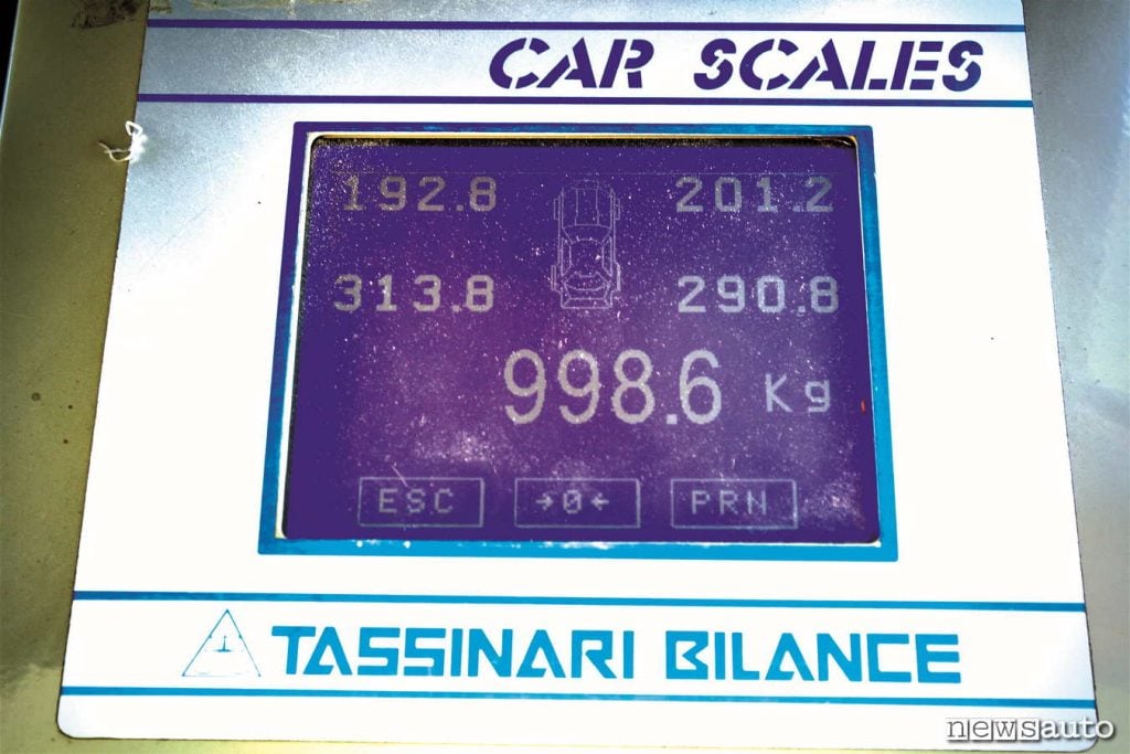 Peso reale Alfa Romeo 4C