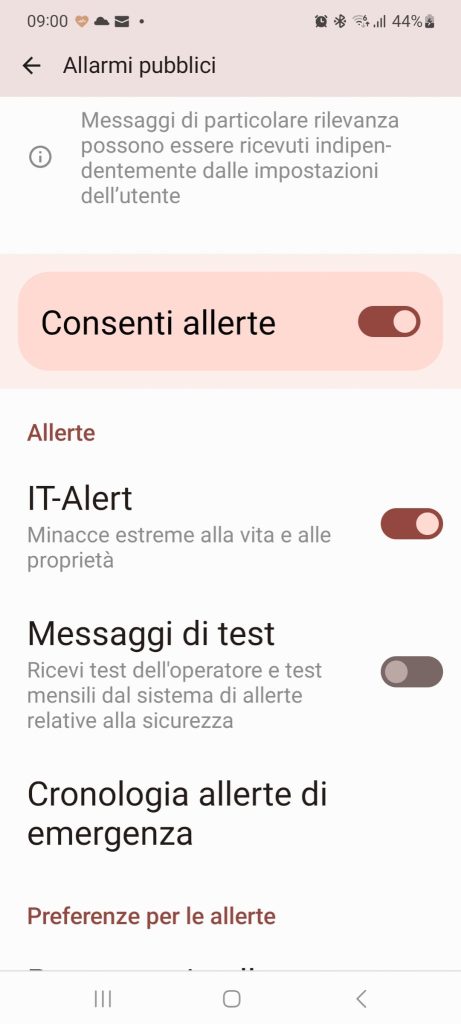 It Alert disattivazione
