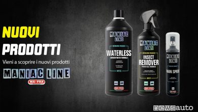 Prodotti per la cura dell'auto, novità Maniac Line di Mafra