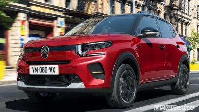 Citroen e-C3 elettrica su strada