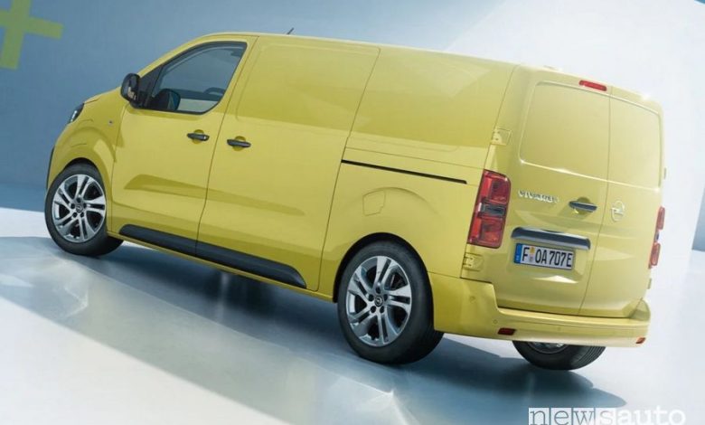 Nuovo Opel Vivaro Electric posteriore 3/4