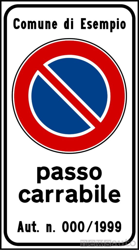 Cartello Passo carrabile