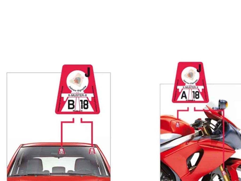 dove posizionare la vignetta - auto e moto