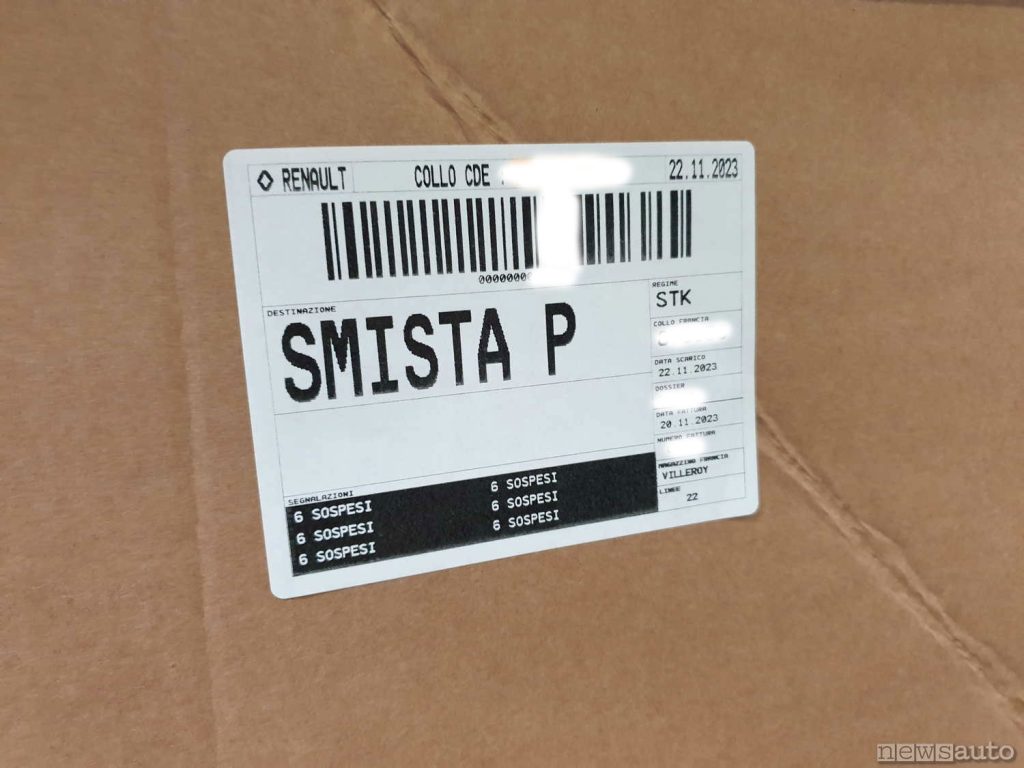 etichette colli per smistamento magazzino programmato
