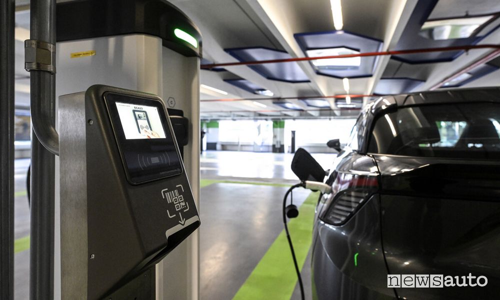 Ricarica elettrica aeroporto di Fiumicino