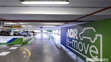 Ricarica elettrica in aeroporto, parcheggio dedicato a Fiumicino