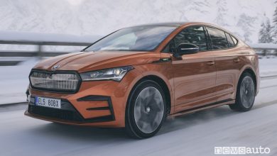 Skoda Enyaq RS Coupé sulla neve