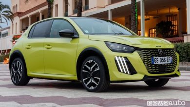 Peugeot e-208 GT elettrica anteriore 3/4