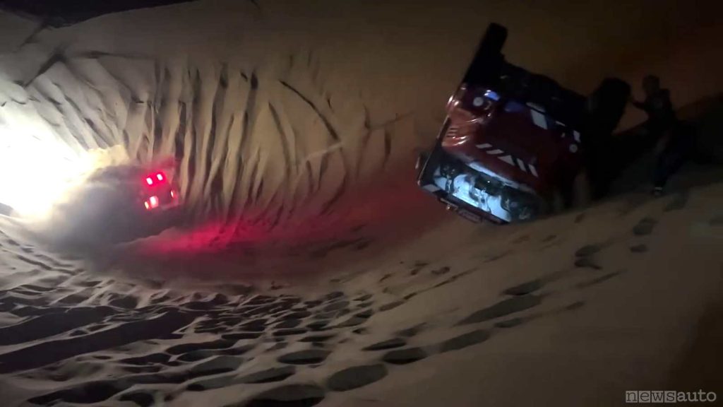 8 la tensione è massima e solleva di 1 m da terra il posteriore del Patrol