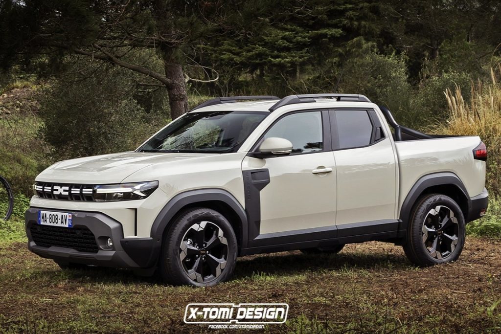 Dacia Duster pick-up come potrebbe essere vista da un designer