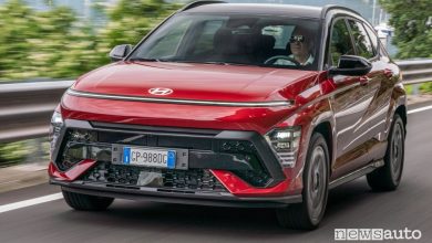 Nuova Hyundai Kona Hybrid N Line su strada