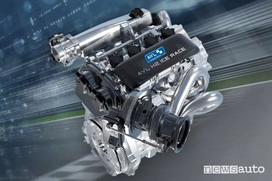 Motore AVL Racetech alimentato ad idrogeno H2