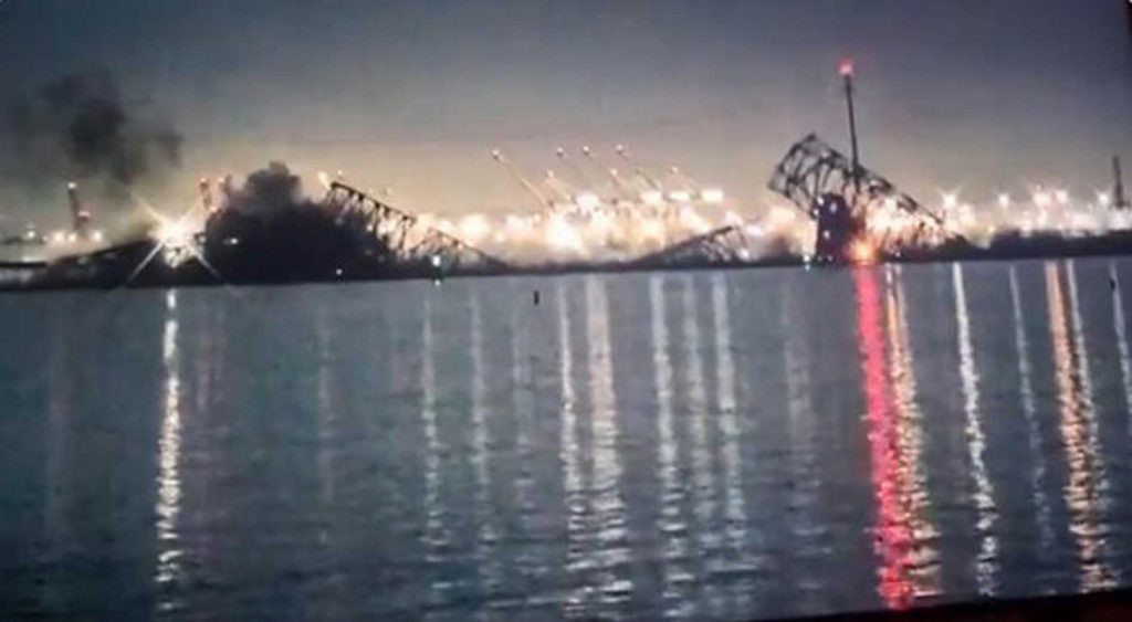 Crollo ponte Francis Scott Key Bridge di Baltimora