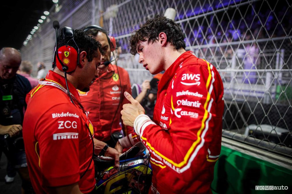 Oliver Bearman pilota Ferrari nel Gp d'Arabia Saudita 2024