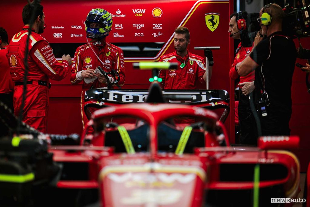 Oliver Bearman pilota Ferrari nel Gp d'Arabia Saudita 2024