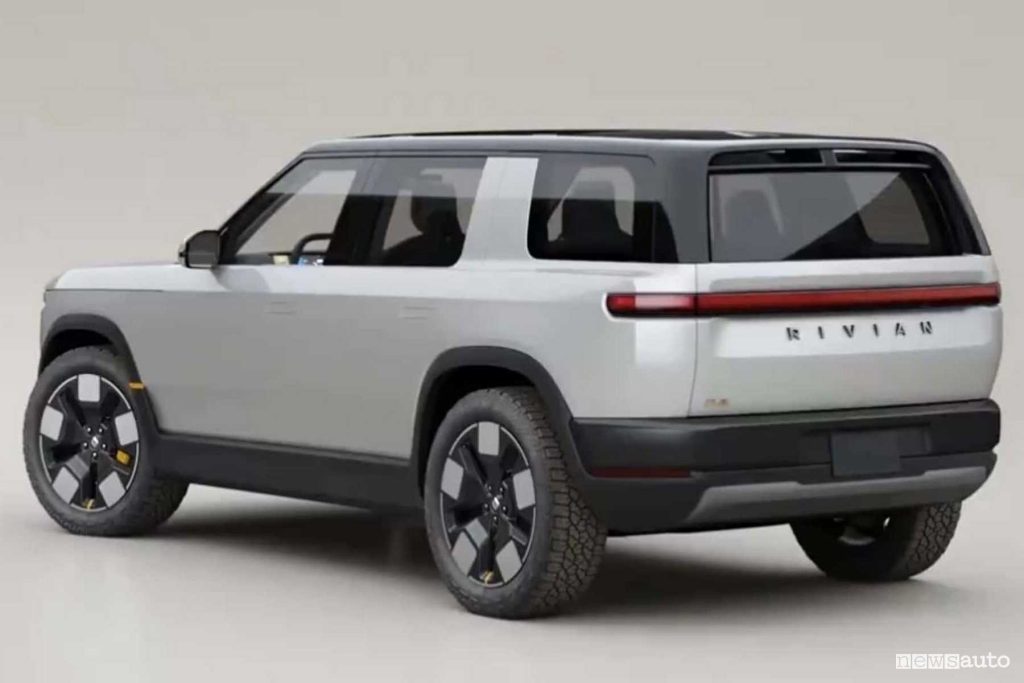 Rivian R2 posteriore 3/4