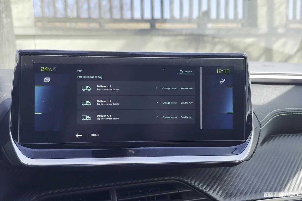 Le notifiche del gestionale MyTasks arrivano sul display dell'infotainment in tempo reale