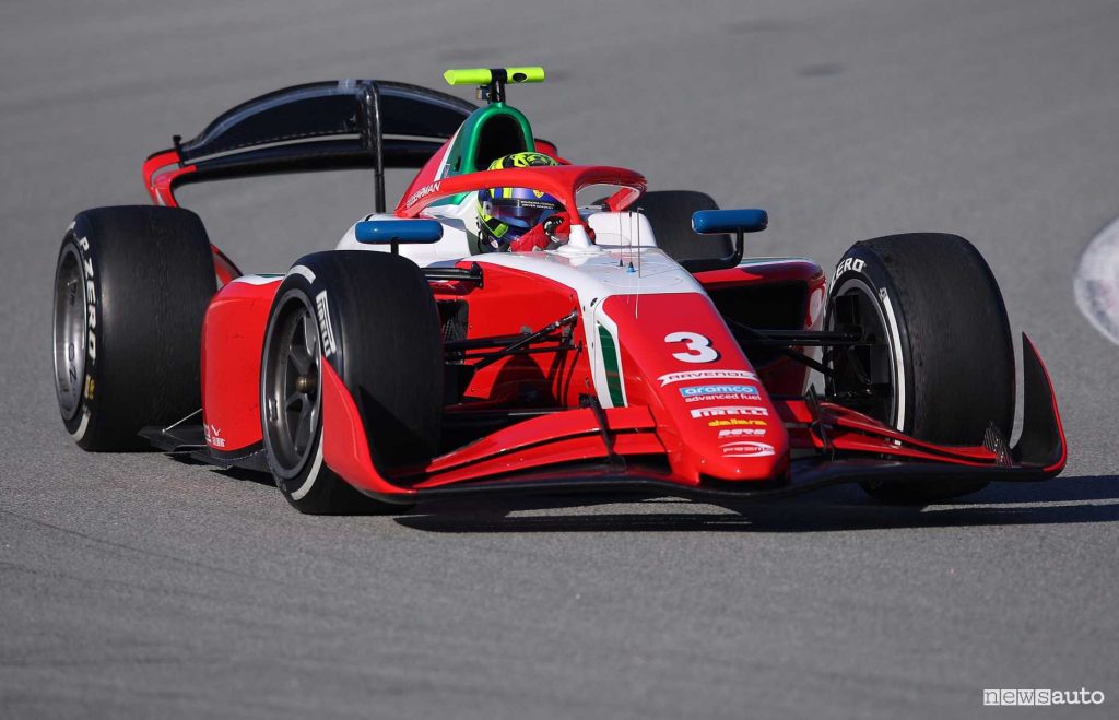Bearman in azione in Formula 2 nella stagione 2024