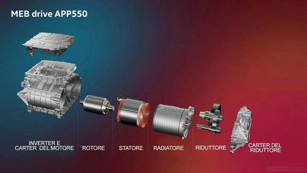 Schema motore elettrico VW APP550 per ID3, ID4, ID5, ID7