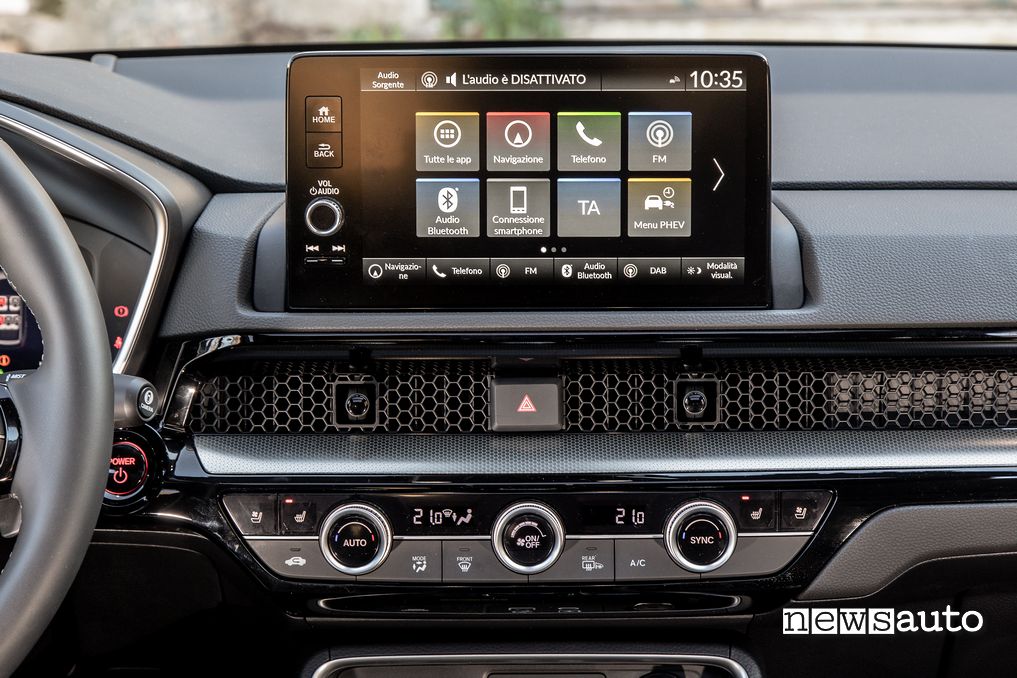 Honda CR-V PHEV display del sistema multimediale