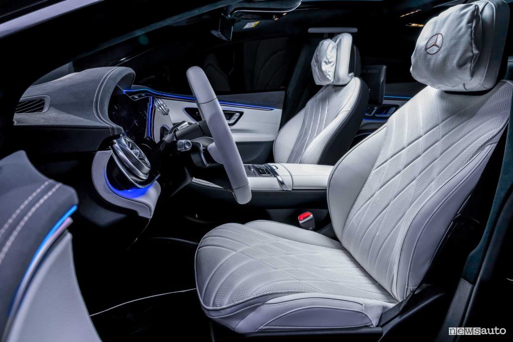 Mercedes-Benz EQS 580 4Matic sedili anteriori abitacolo