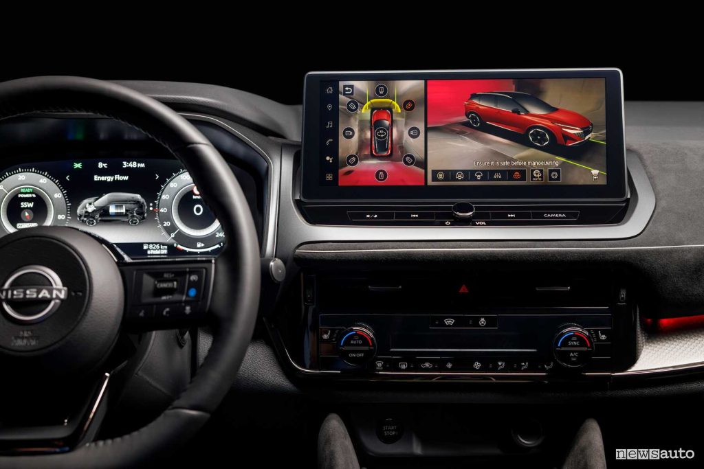 Nissan Qashqai 2024 display infotainment da 10,5"