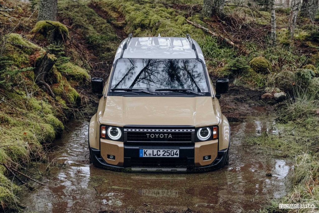 Nuova Toyota Land Cruise First Edition guado in off road