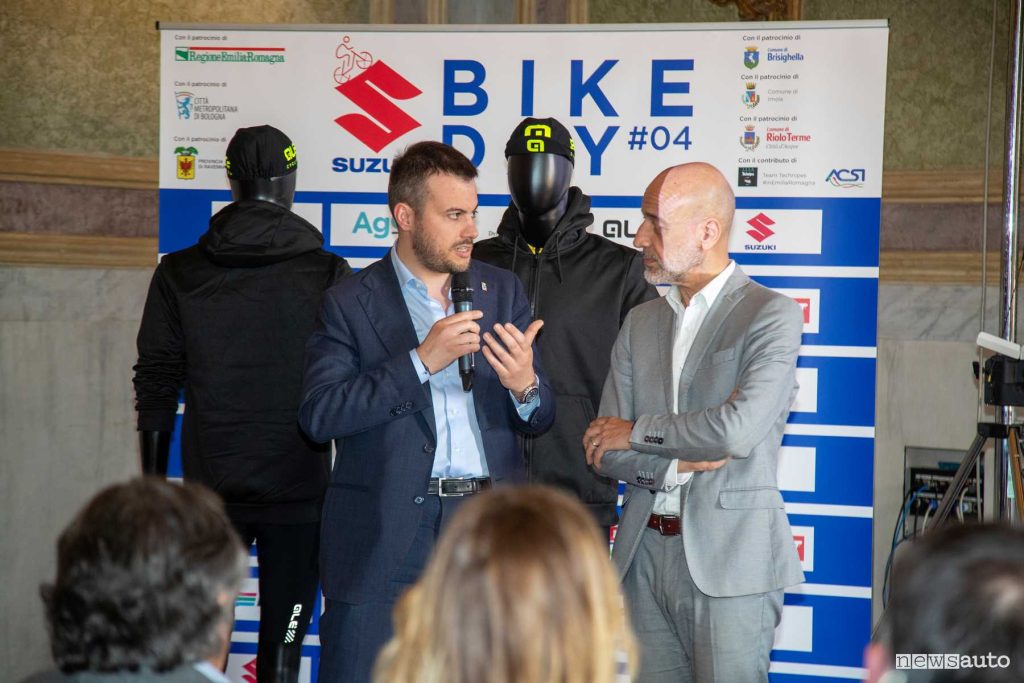 Marco Panieri sindaco di Imola con Massimo Nalli, Presidente di Suzuki Italia