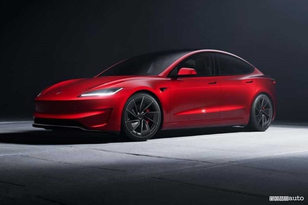 Tesla Model 3 Performance anteriore 3/4