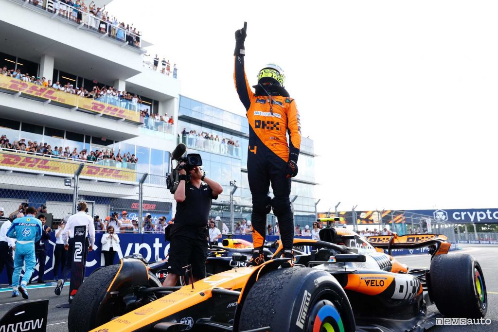 F1 gara Miami 2024 vittoria Lando Norris McLaren