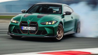 Nuova BMW M4 CS drifting in pista