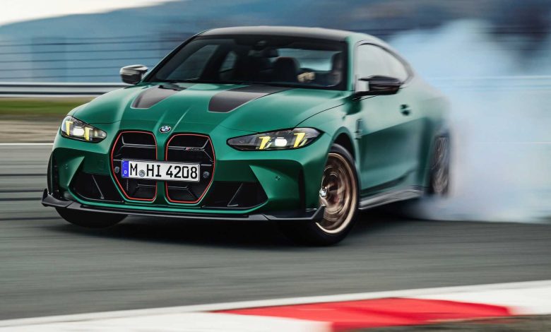 Nuova BMW M4 CS drifting in pista