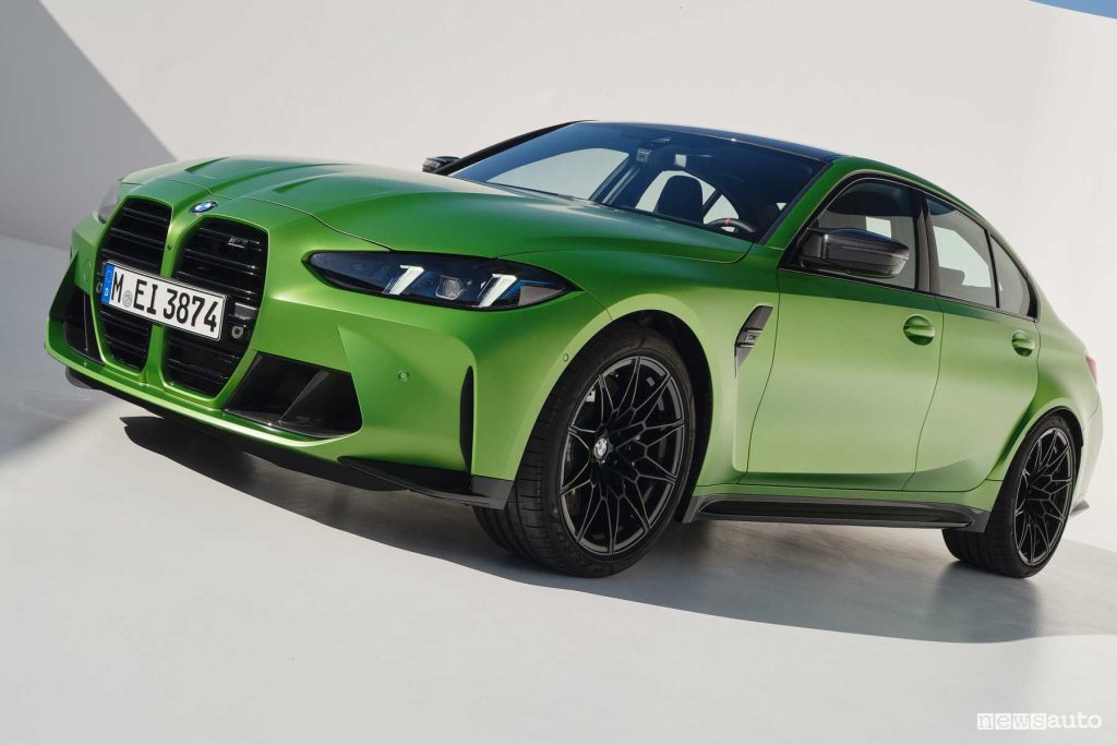Nuova BMW M3 anteriore 3/4