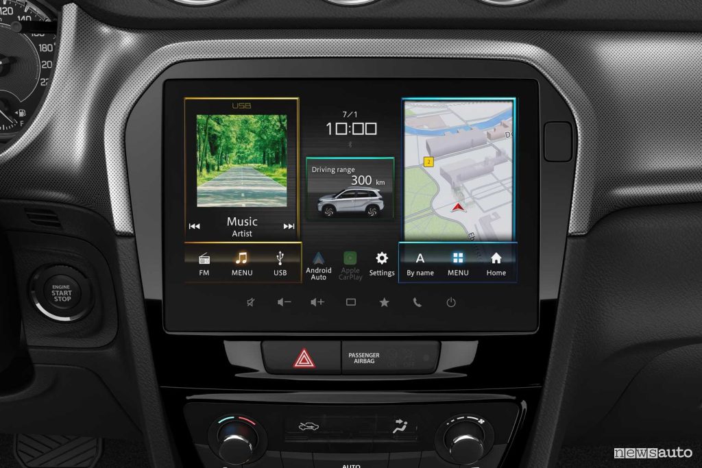 Nuova Suzuki Vitara Hybrid 2024 display infotainment