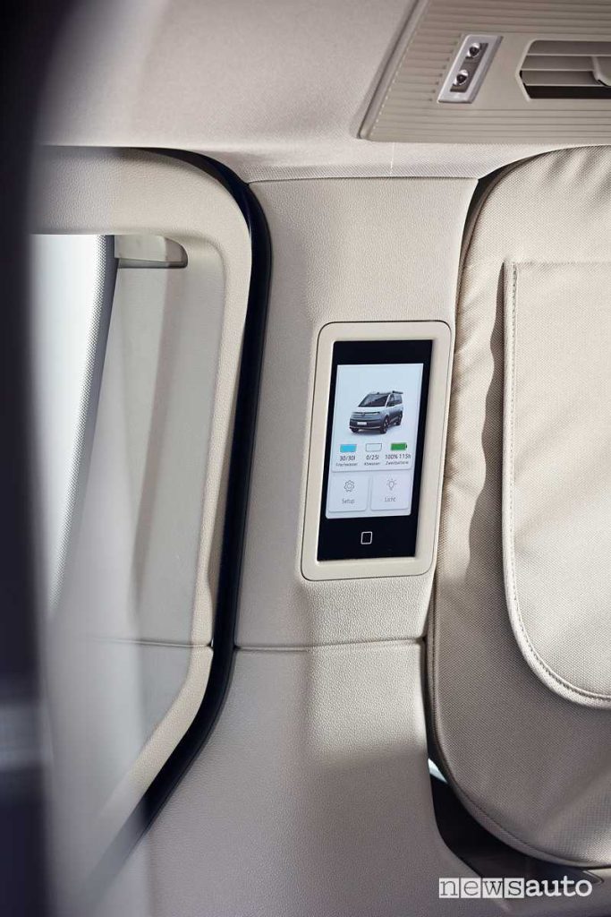 Nuovo Volkswagen California Ocean display luci abitacolo