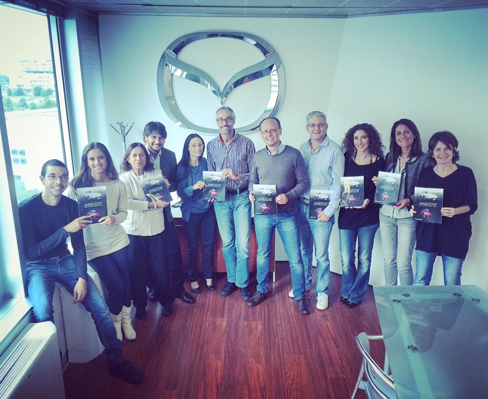 Il team di Mazda Italia con Marilù Granieri
