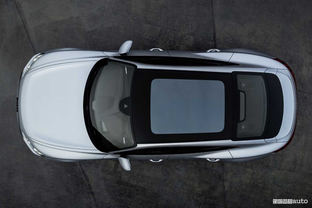 Audi S e-tron GT tetto, vista dall'alto