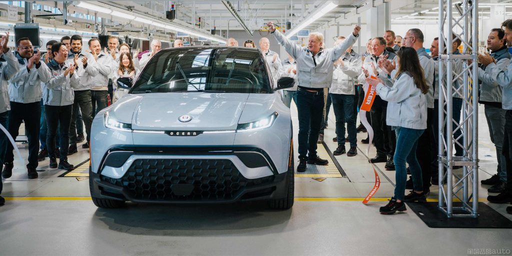 Linea di montaggio dello stabilimento a Graz dove veniva prodotto il Suv Ocean della Fisker