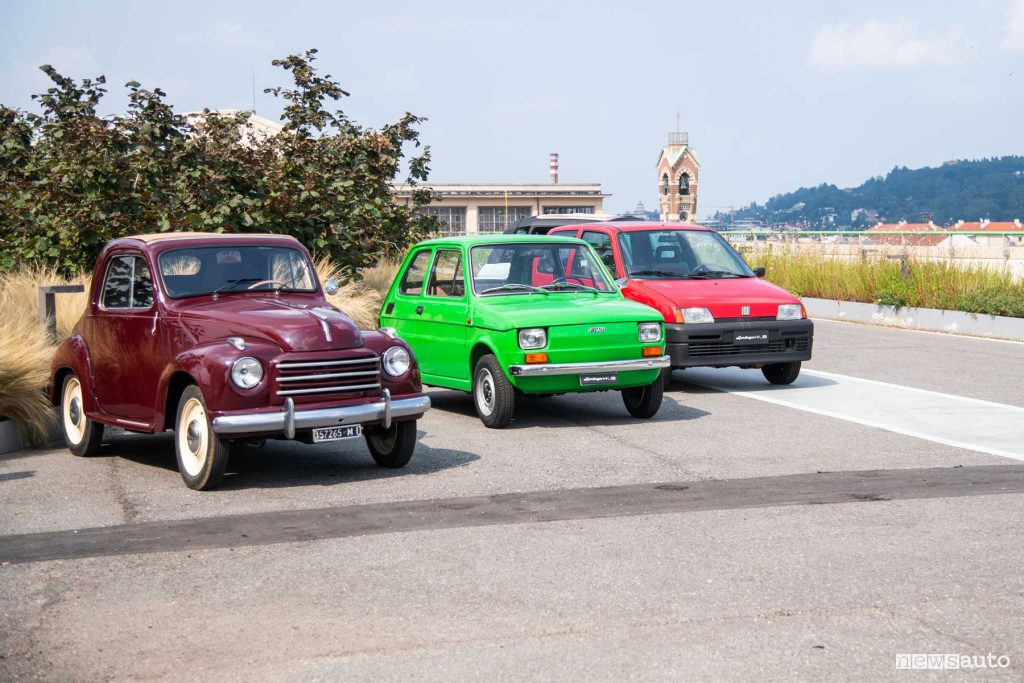 Fiat storiche parata 125 anni al Lingotto