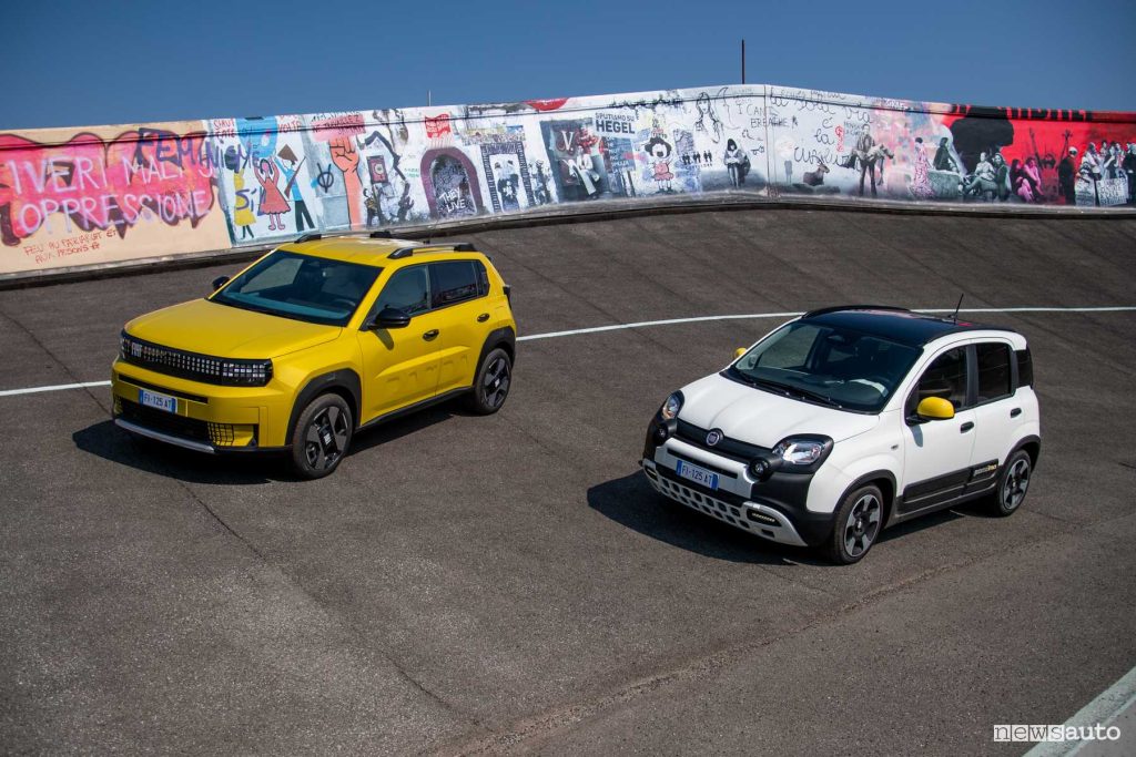 Fiat Pandina e Grande Panda nella parata dei 125 anni al Lingotto