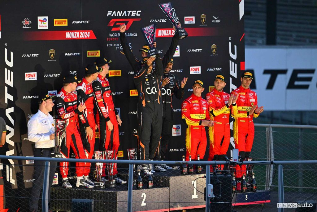 Podio Gara 1 3 Ore Monza 2024 Fanatec GT World Challenge Europe