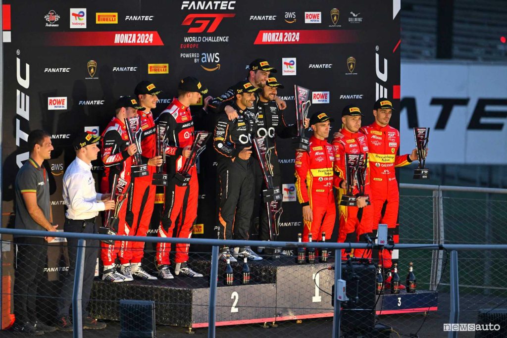 Podio Gara 2 3 Ore Monza 2024 Fanatec GT World Challenge Europe