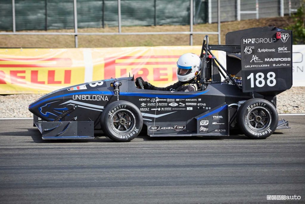 Formula SAE Italy 2024 monoposto in pista