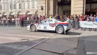 Incidente Salone Auto Torino, Lancia rally perde il controllo
