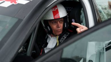 Carlos Tavares alla guida della Lancia Ypsilon Rally4 HF a Balocco