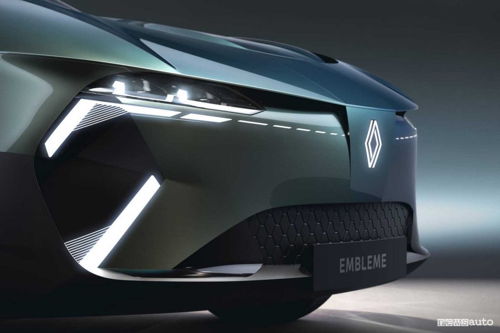 Renault Emblème concept firma luminosa anteriore
