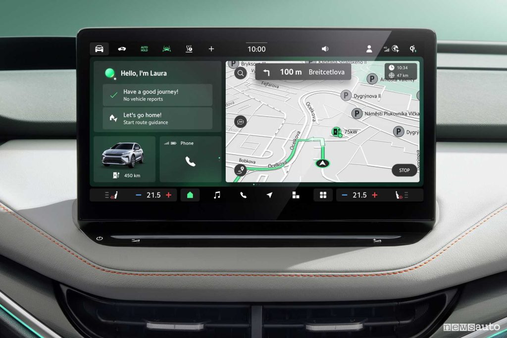 Skoda Elroq navigatore display infotainment
