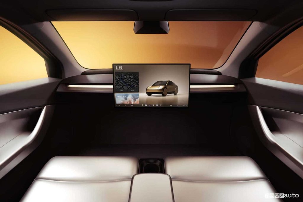Tesla Cybercab Robotaxi plancia abitacolo