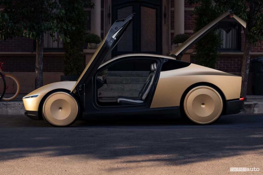Tesla Cybercab Robotaxi laterale