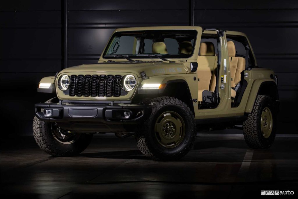 Jeep Wrangler Willys '41 4xe anteriore 3/4
